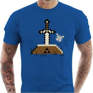 T-shirt geek homme - Zelda Craft - Couleur Bleu Royal - Taille S