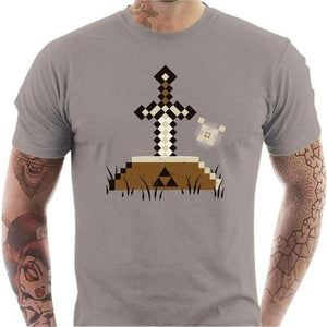 T-shirt geek homme - Zelda Craft - Couleur Gris Clair - Taille S