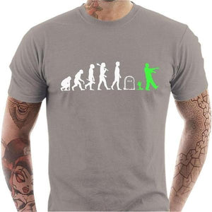 T-shirt geek homme - Zombie - Couleur Gris Clair - Taille S