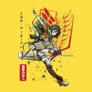 Tshirt Mikasa – Attaque des Titans - Couleur Jaune