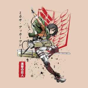 Tshirt Mikasa – Attaque des Titans - Couleur Sable
