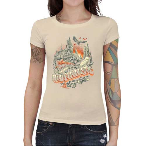 T-shirt Fille Harry Potter 10-11 Ans - Bleu - Graphique - Manches Courtes - Occasion