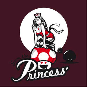tshirt-save-the-princess-coton-bio-cerise