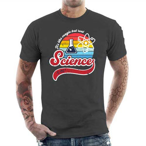 tshirt-homme-like-magic-but-real-science-et-magie-coton-bio-gris-fonce