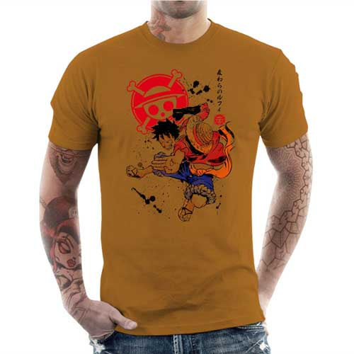 T-shirt geek homme Captain Luffy
