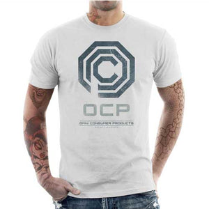tshirt-homme-robocop-avec-le-logo-ocp-coton-bio-blanc