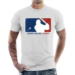 tshirt-homme-negan-major-league-coton-bio-blanc