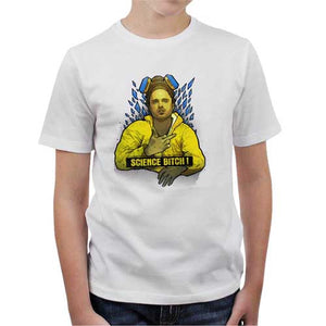 tshirt-enfant-science-bitch-coton-bio-blanc