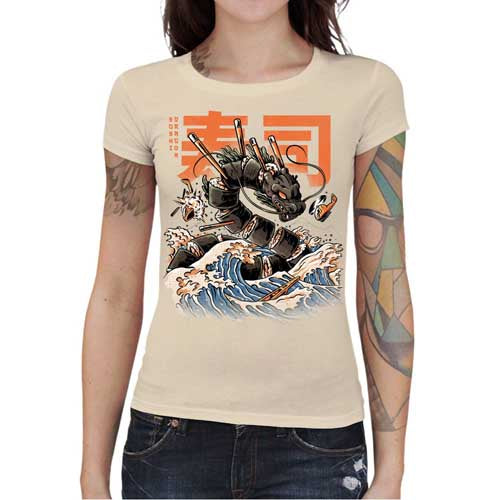 T-shirt Geekette - Sushi dragon