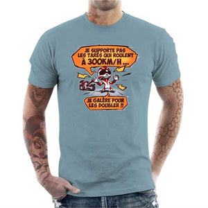 T shirt Motard homme - 300 km/h, Coloris Ciel, Collections SOLDES, Top des ventes - Checkpoint, Checkpoint