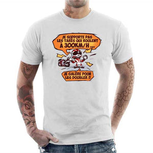 T shirt Motard homme - 300 km/h, Coloris Blanc, Collections SOLDES, Top des ventes - Checkpoint, Checkpoint