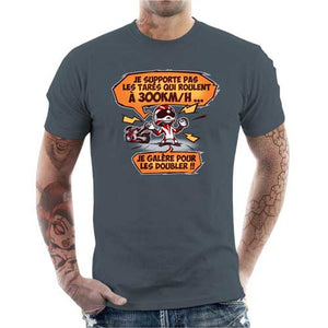 T shirt Motard homme - 300 km/h, Coloris Gris Minéral, Collections SOLDES, Top des ventes - Checkpoint, Checkpoint