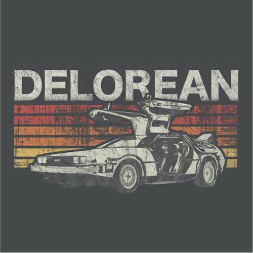 T-shirt Retro Delorean Retour vers le Futur style Vintage