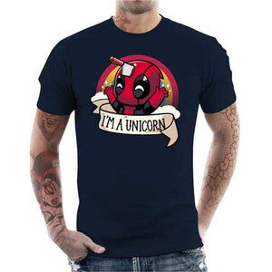 tshirt-homme-cinema-i-am-unicorn-deadpool-coton-bio-bleu-nuit