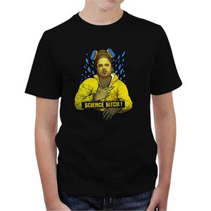 tshirt-enfant-science-bitch-coton-bio-noir