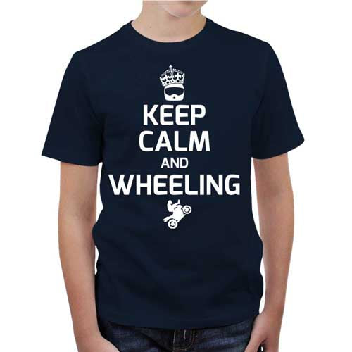 T shirt Moto Enfant - Keep Calm and Wheeling