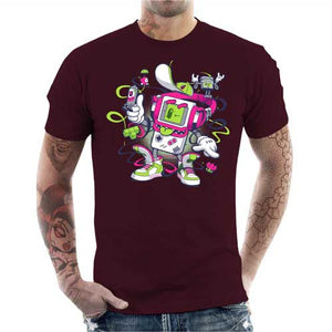 tshirt-homme-game-boy-old-school-coton-bio-cerise