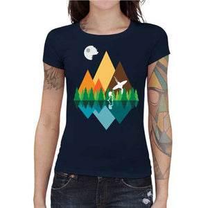 tshirt-femme-minimaliste-star-wars-forest-view-coton-bio-bleu-nuit