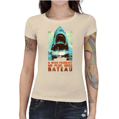 T-shirt Les Dents De La Mer (Jaws) - 100% Coton, Différentes Tailles, Création Indépendante