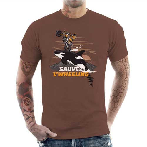 T-shirt Homme Motard 'Save My Bike' - Coton Gildan, Coupe Loose, Motif Imprimé, Fabriqué Sur Commande