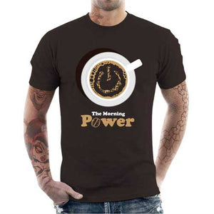 tshirt-homme-the-morning-power-coton-bio-chocolat