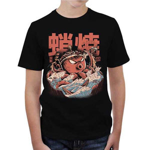 tshirt-enfant-takoyaki-attack-le-poulpe-d-osaka-coton-bio-noir