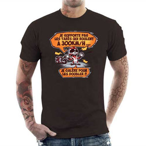 T shirt Motard homme - 300 km/h, Coloris Dark Chocolat, Collections SOLDES, Top des ventes - Checkpoint, Checkpoint