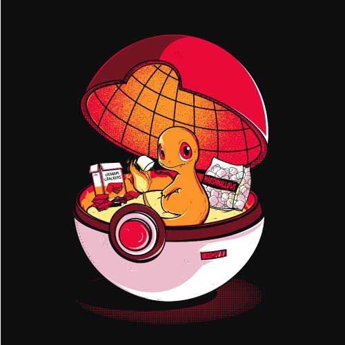 Red Poke House – T shirt Salamèche