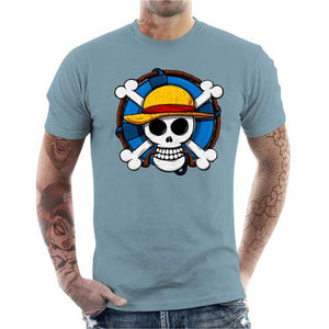 tshirt-homme-one-piece-skull-coton-bio-ciel