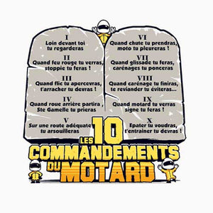 tshirt-les-10-commandements-du-motard-coton-bio-blanc