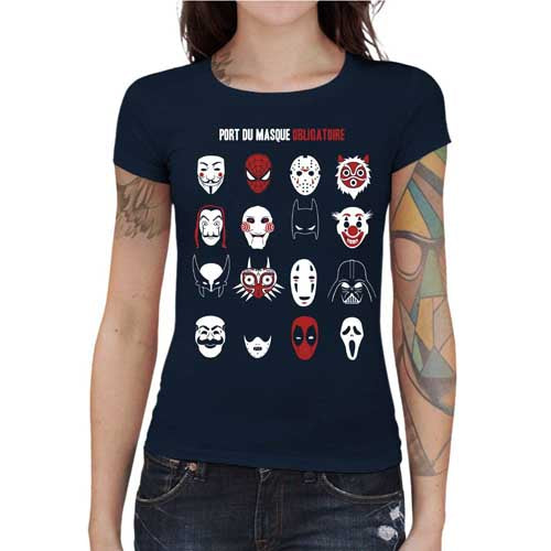 T-shirt Geekette - Masque Geek obligatoire