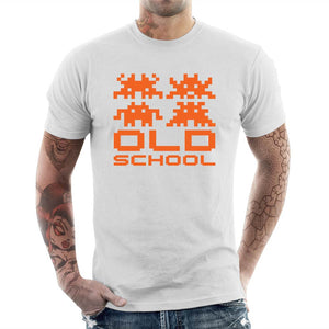 tshirt-homme-old-school-coton-bio-blanc