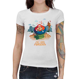 tshirt-femme-fat-and-furious-coton-bio-blanc