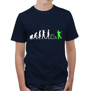 tshirt-enfant-zombie-coton-bio-bleu-nuit