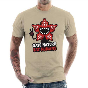 tshirt-homme-eat-humans-stranger-things-coton-bio-beige