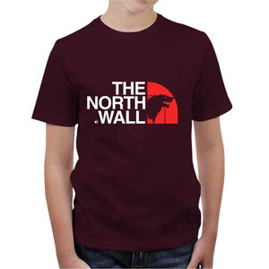 tshirt-enfant-the-north-wall-coton-bio-cerise