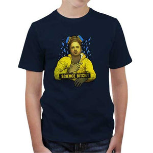 tshirt-enfant-science-bitch-coton-bio-bleu-nuit