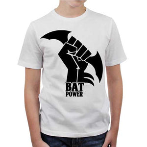 T-shirt enfant geek - Bat Power, Coloris Blanc, Collections SOLDES, T-SHIRT GEEK ENFANT, Top des ventes - Checkpoint, Vendor - Kokkko, Checkpoint