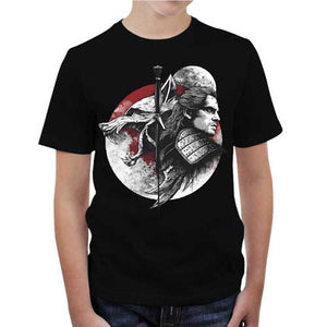 tshirt-enfant-the-witcher-graphique-et-epique-coton-bio-noir