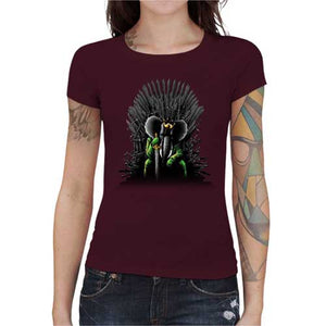 tshirt-femme-unexpected-king-coton-bio-cerise