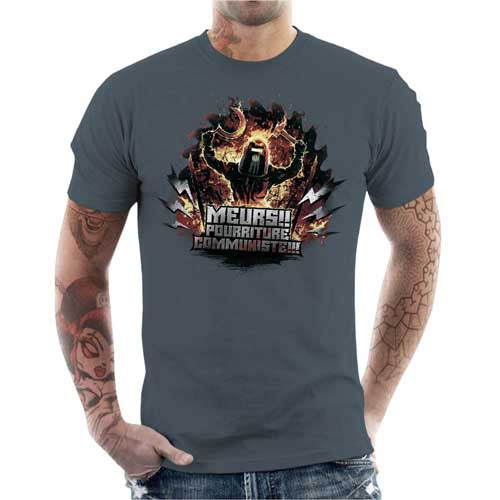 T-shirt geek homme - Meurs Pourriture communiste