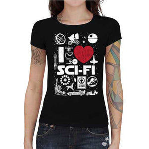 tshirt-femme-i-love-sci-fi-coton-bio-noir