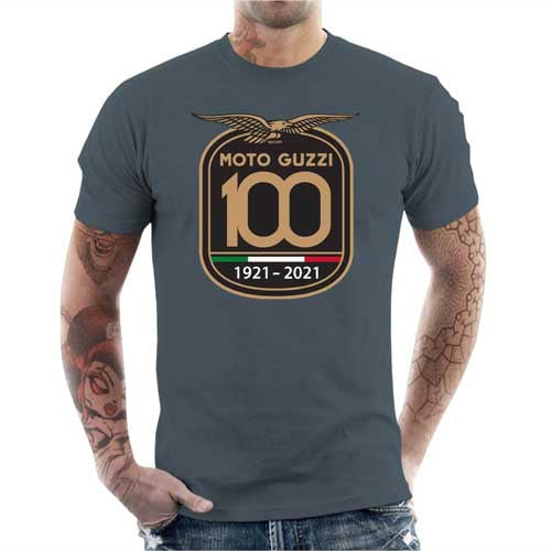 T shirt Motard Homme - Moto Guzzi - 100 ans