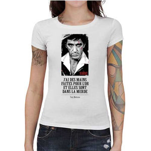 tshirt-femme-tony-montana-replique-coton-bio-blanc