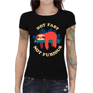 tshirt-femme-not-fast-not-furious-savoir-prendre-son-temps-coton-bio-noir