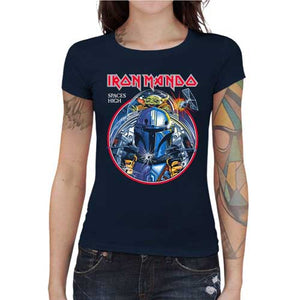 tshirt-femme-iron-mando-metal-vs-star-wars-coton-bio-bleu-nuit
