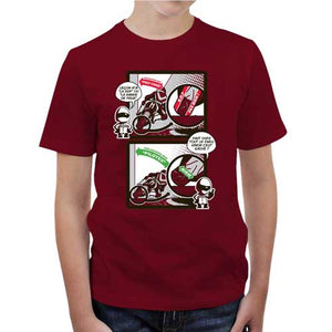 tshirt-enfant-bande-de-peur-coton-bio-rouge