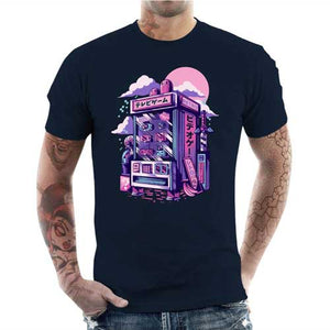 tshirt-homme-retro-vending-machine-distributeur-de-jeux-video-coton-bio-bleu-nuit