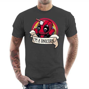 tshirt-homme-cinema-i-am-unicorn-deadpool-coton-bio-gris-fonce