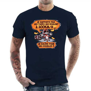 T shirt Motard homme - 300 km/h, Coloris Bleu Nuit, Collections SOLDES, Top des ventes - Checkpoint, Checkpoint